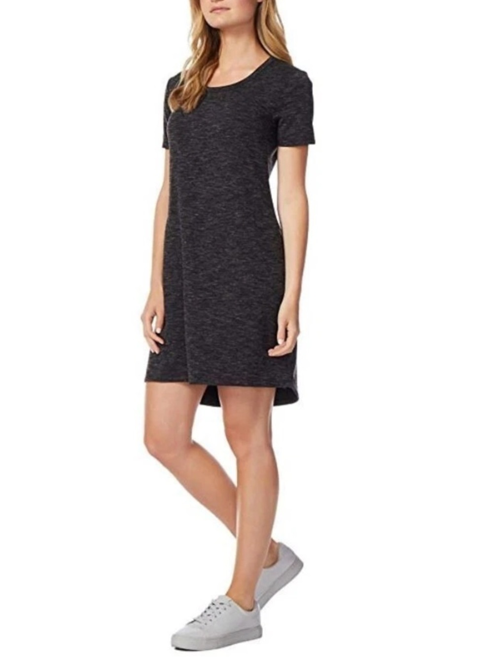 32 Degrees Heather Charcoal Short Sleeve Mini Dress NWOT